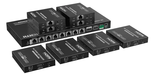 Lenkeng LKV828P-N — Удлинитель-разветвитель 1×8 HDMI по витой паре, 4K, до 70 м